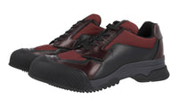 Prada Men's Red Heavy-Duty Rubber Sole Leather Polarius Sneaker 4E2748