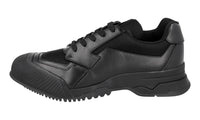 Prada Men's Black Heavy-Duty Rubber Sole Leather Polarius Sneaker 4E2748