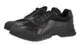 Prada Men's Black Heavy-Duty Rubber Sole Leather Polarius Sneaker 4E2748