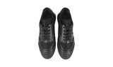 Prada Men's Black Heavy-Duty Rubber Sole Leather Polarius Sneaker 4E2748