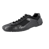 Prada Men's Black Leather Montecarlo Sneaker 4E2791