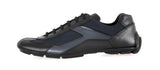 Prada Men's Black Leather Montecarlo Sneaker 4E2791