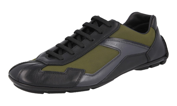 Prada Men's 4E2791 LTI F0DGM Leather Sneaker