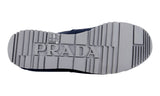 Prada Men's Blue Heavy-Duty Rubber Sole Leather Sneaker 4E2834