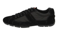 Prada Men's Black Leather Monte Carlo Sneaker 4E2854