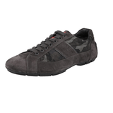 Prada Men's Grey Leather Montecarlo Sneaker 4E2854