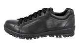 Prada Men's Black Heavy-Duty Rubber Sole Leather Sneaker 4E2885