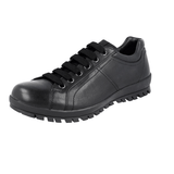 Prada Men's Black Heavy-Duty Rubber Sole Leather Sneaker 4E2885