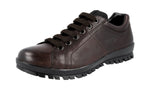 Prada Men's 4E2885 3ODD F0003 Heavy-Duty Rubber Sole Leather Sneaker