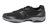 Prada Men's Black Leather Americas Cup Sneaker 4E2911