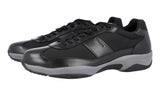 Prada Men's Black Leather Americas Cup Sneaker 4E2911