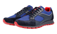 Prada Men's Blue Heavy-Duty Rubber Sole Leather Sneaker 4E2932