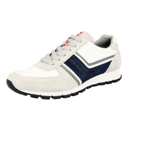 Prada Men's Grey Leather Matchrace Sneaker 4E2943