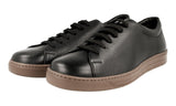 Prada Men's Black welt-sewn Leather Downtown Sneaker 4E2996