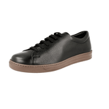 Prada Men's Black welt-sewn Leather Downtown Sneaker 4E2996