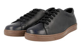 Prada Men's Blue Buffalo Leather Downtown Buffalo Leather Sneaker 4E2996