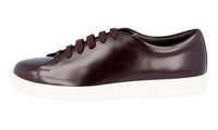 Prada Men's Brown Brushed Spazzolato Leather Sneaker 4E2996