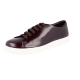 Prada Men's Brown Brushed Spazzolato Leather Sneaker 4E2996
