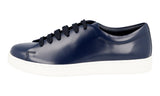 Prada Men's Blue Brushed Spazzolato Leather Downtown Sneaker 4E2996