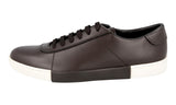 Prada Men's Brown Leather Downtown Sneaker 4E3003