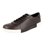 Prada Men's Brown Leather Downtown Sneaker 4E3003