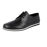 Prada Men's Black Leather Lace-up Shoes 4E3061