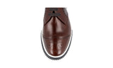 Prada Men's Brown Full Brogue Leather Stratus Sneaker 4E3069