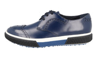 Prada Men's Blue Brushed Spazzolato Leather Stratus Sneaker 4E3069