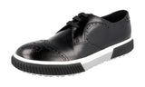 Prada Men's 4E3069 OVD F0H0S Brushed Spazzolato Leather Sneaker