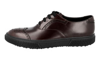 Prada Men's Brown Brushed Spazzolato Leather Stratus Sneaker 4E3070