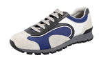 Prada Men's 4E3080 1OHZ F0C4O Heavy-Duty Rubber Sole Leather Sneaker