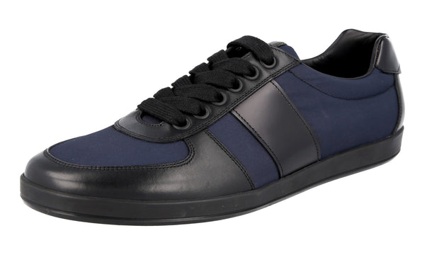 Prada Men's 4E3086 LT1 F0804 Leather Sneaker