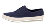 Prada Men's Blue Espadrilles Canvas Sneaker 4E3114