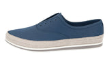 Prada Men's Blue Espadrilles Canvas Sneaker 4E3114