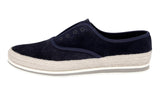 Prada Men's Blue Leather St. Tropez Slip-on Sneaker 4E3114