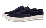 Prada Men's Blue Leather St. Tropez Slip-on Sneaker 4E3114