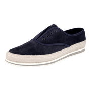 Prada Men's Blue Leather St.tropez Sneaker 4E3114