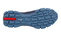 Prada Men's Blue Heavy-Duty Rubber Sole Leather Crossection Sneaker 4E3147