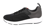 Prada Men's Black Red Stripe Linea Rossa Sneaker 4E3148