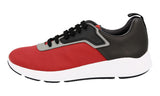 Prada Men's Red Red Stripe Linea Rossa Sneaker 4E3148