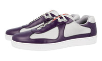 Prada Men's Purple Leather Americas Cup Sneaker 4E3166