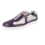 Prada Men's Purple Leather Americas Cup Downtown Sneaker 4E3166