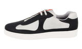 Prada Men's Black Leather Americas Cup Downtown Sneaker 4E3166