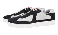 Prada Men's Black Leather Americas Cup Sneaker 4E3166