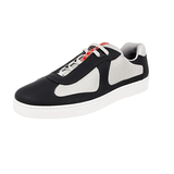 Prada Men's Black Leather Americas Cup Downtown Sneaker 4E3166