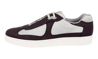 Prada Men's Purple Leather Americas Cup Sneaker 4E3166