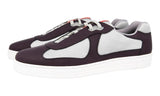 Prada Men's Purple Leather Americas Cup Downtown Sneaker 4E3166