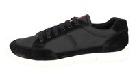 Prada Men's Black Leather Sneaker 4E3222