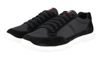 Prada Men's Black Leather Sneaker 4E3222