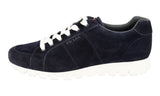 Prada Men's Blue Heavy-Duty Rubber Sole Leather Sneaker 4E3233